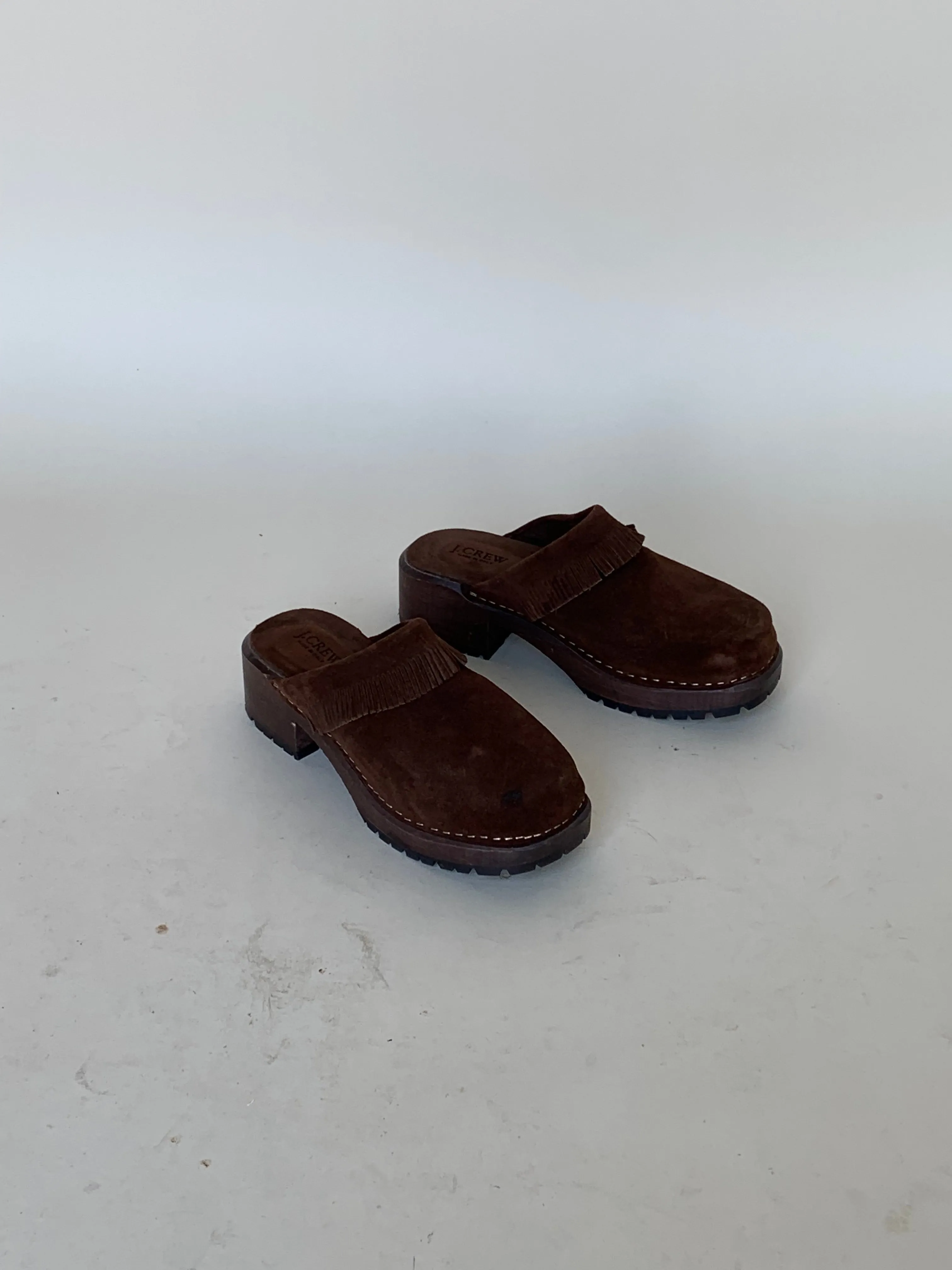 00s J.Crew suede clogs