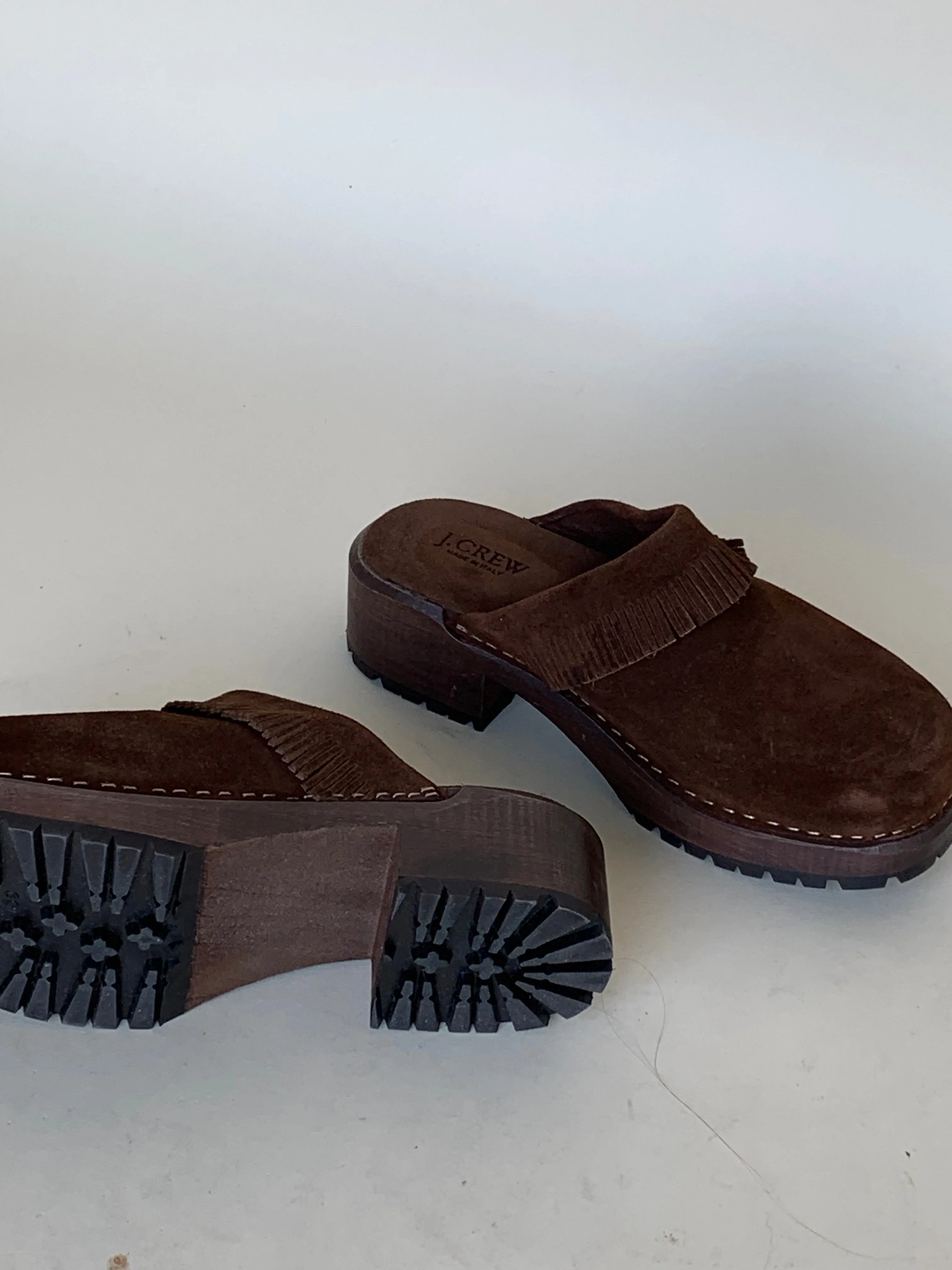 00s J.Crew suede clogs