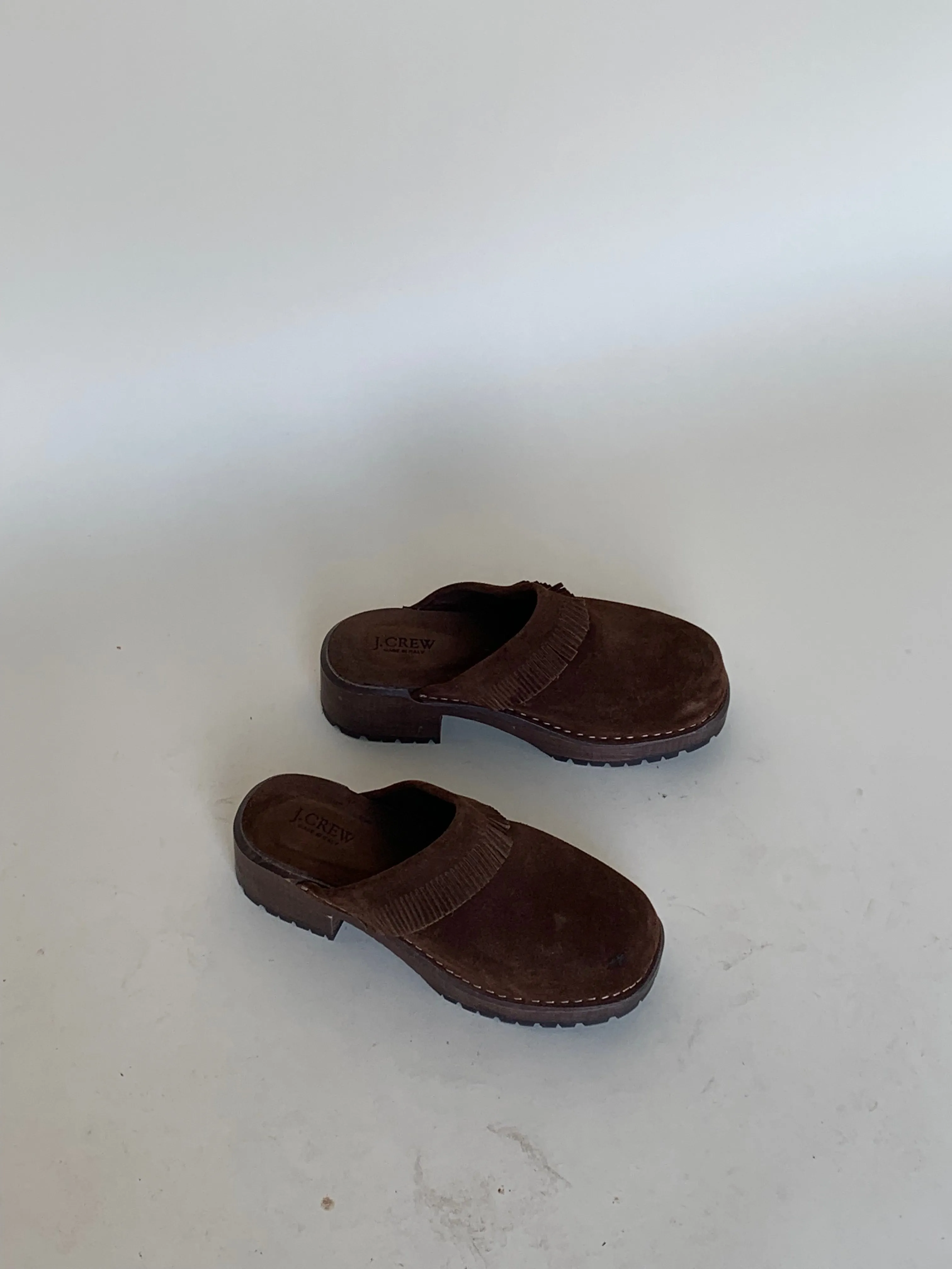 00s J.Crew suede clogs