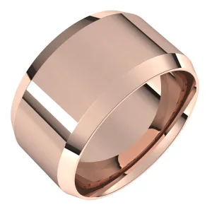 10K Rose 11 mm Beveled Edge Comfort Fit Light Band