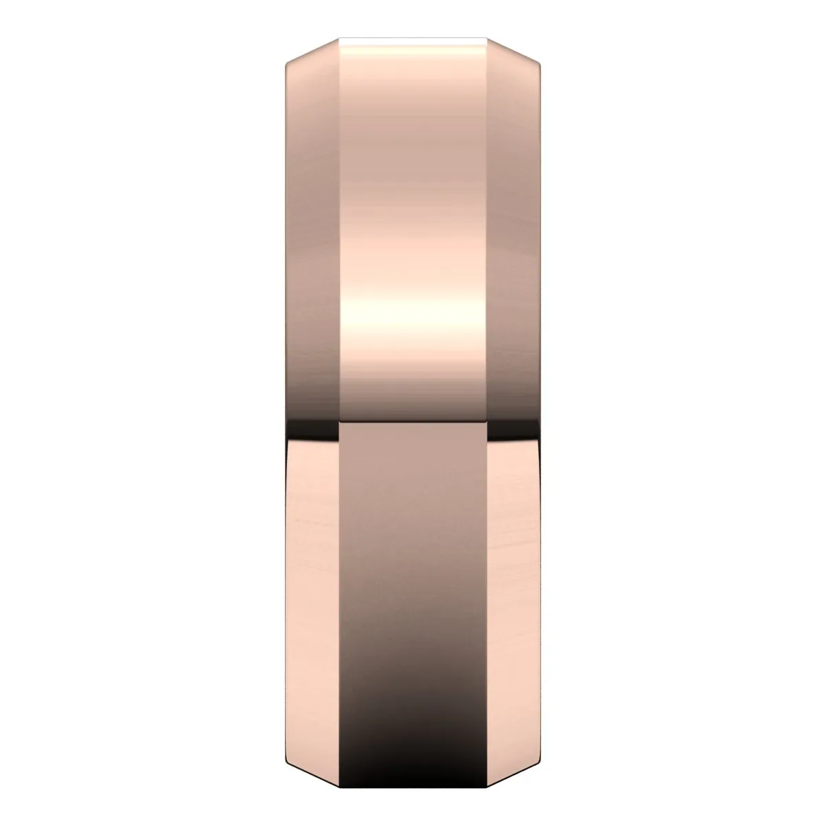10K Rose 7 mm Beveled Edge Comfort Fit Light Band