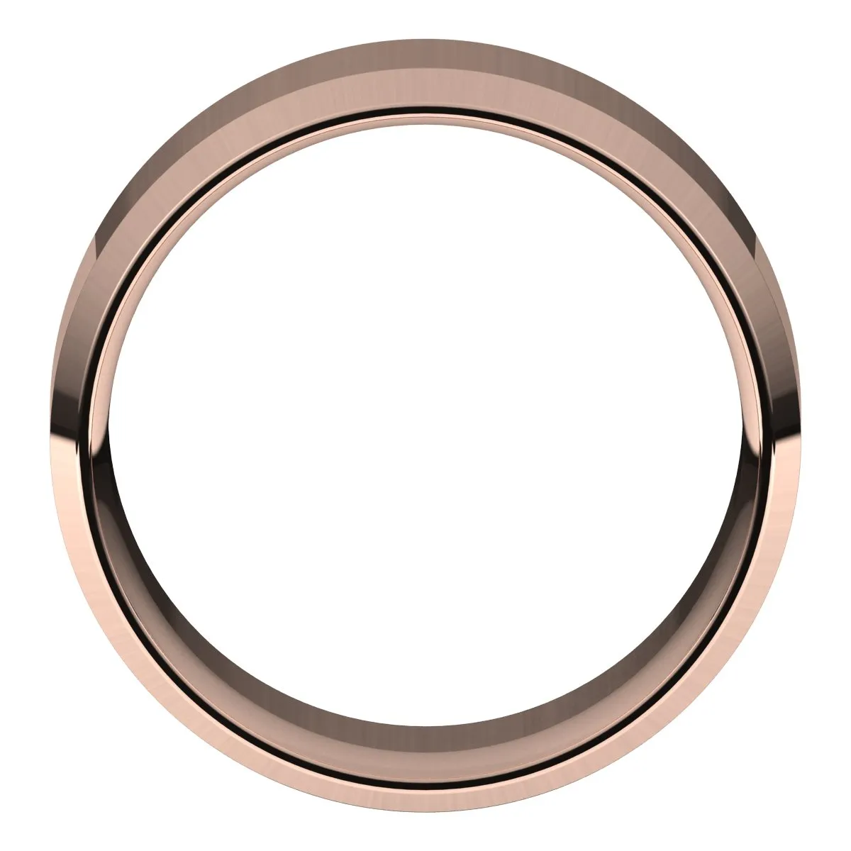 10K Rose 9 mm Beveled Edge Comfort Fit Light Band
