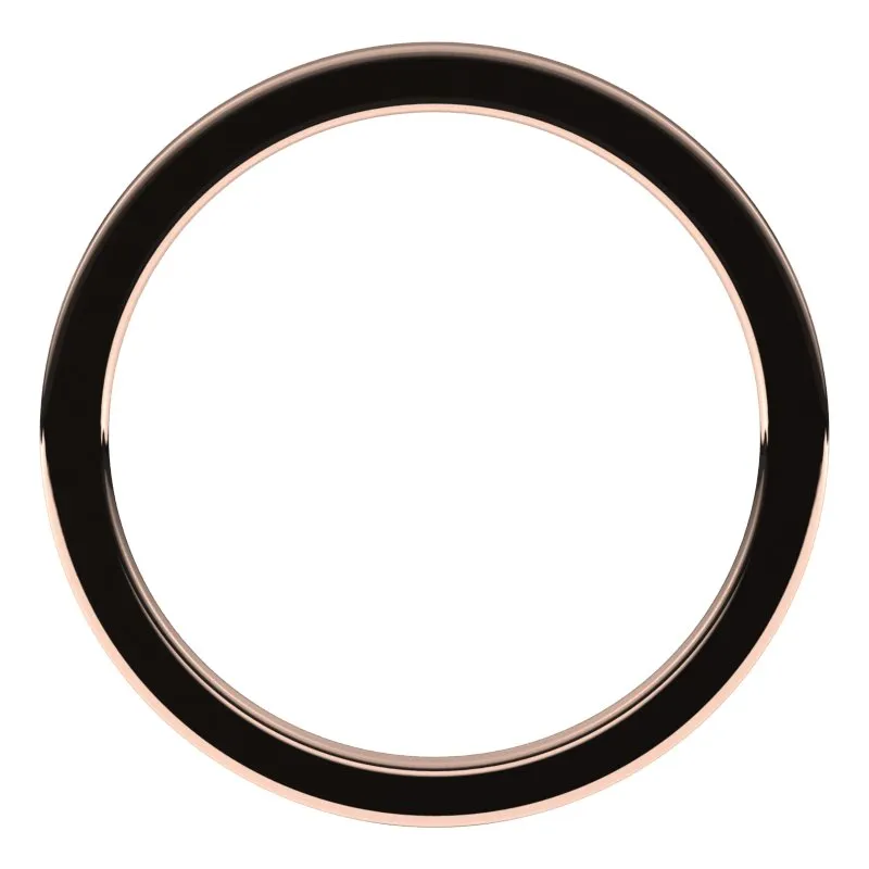10K Rose Gold 1 mm flat comfort fit Wedding Band