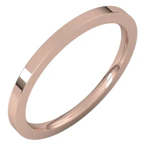 10K Rose Gold 1.5 mm flat comfort fit Wedding Band