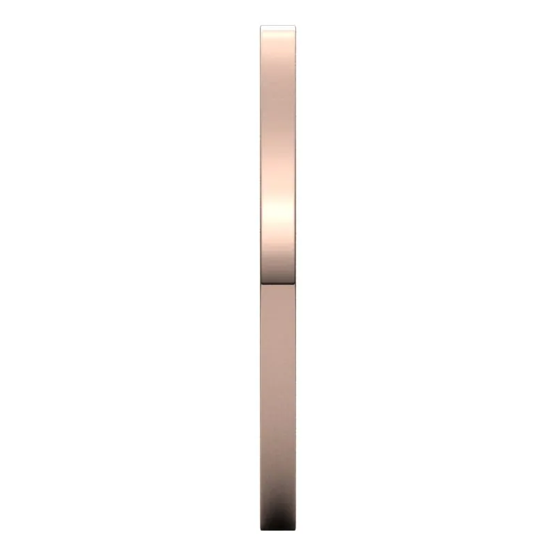 10K Rose Gold 1.5 mm flat comfort fit Wedding Band