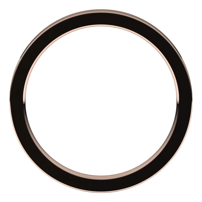 10K Rose Gold 2 mm flat comfort fit Wedding Band