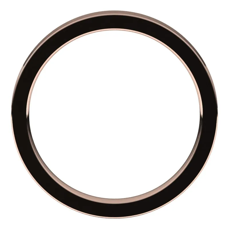 10K Rose Gold 2.5 mm flat comfort fit Wedding Band