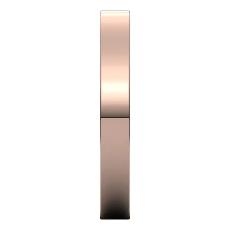 10K Rose Gold 3 mm flat comfort fit Wedding Band