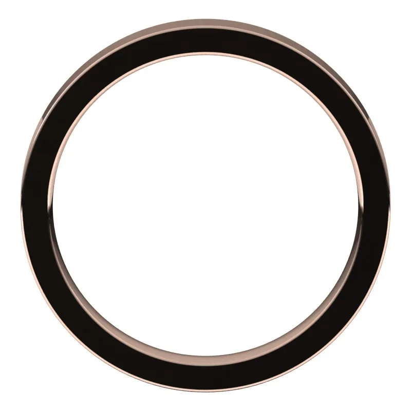 10K Rose Gold 3 mm flat comfort fit Wedding Band