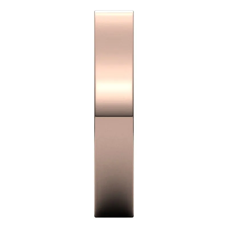 10K Rose Gold 4 mm flat comfort fit Wedding Band