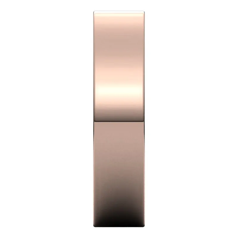 10K Rose Gold 5 mm flat comfort fit Wedding Band