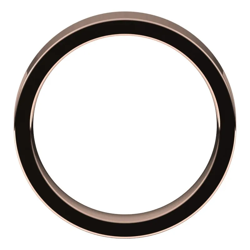 10K Rose Gold 5 mm flat comfort fit Wedding Band