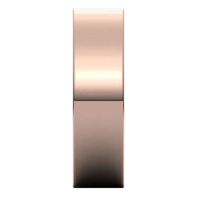 10K Rose Gold 6 mm flat comfort fit Wedding Band