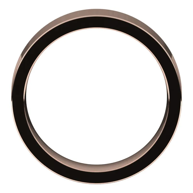 10K Rose Gold 6 mm flat comfort fit Wedding Band