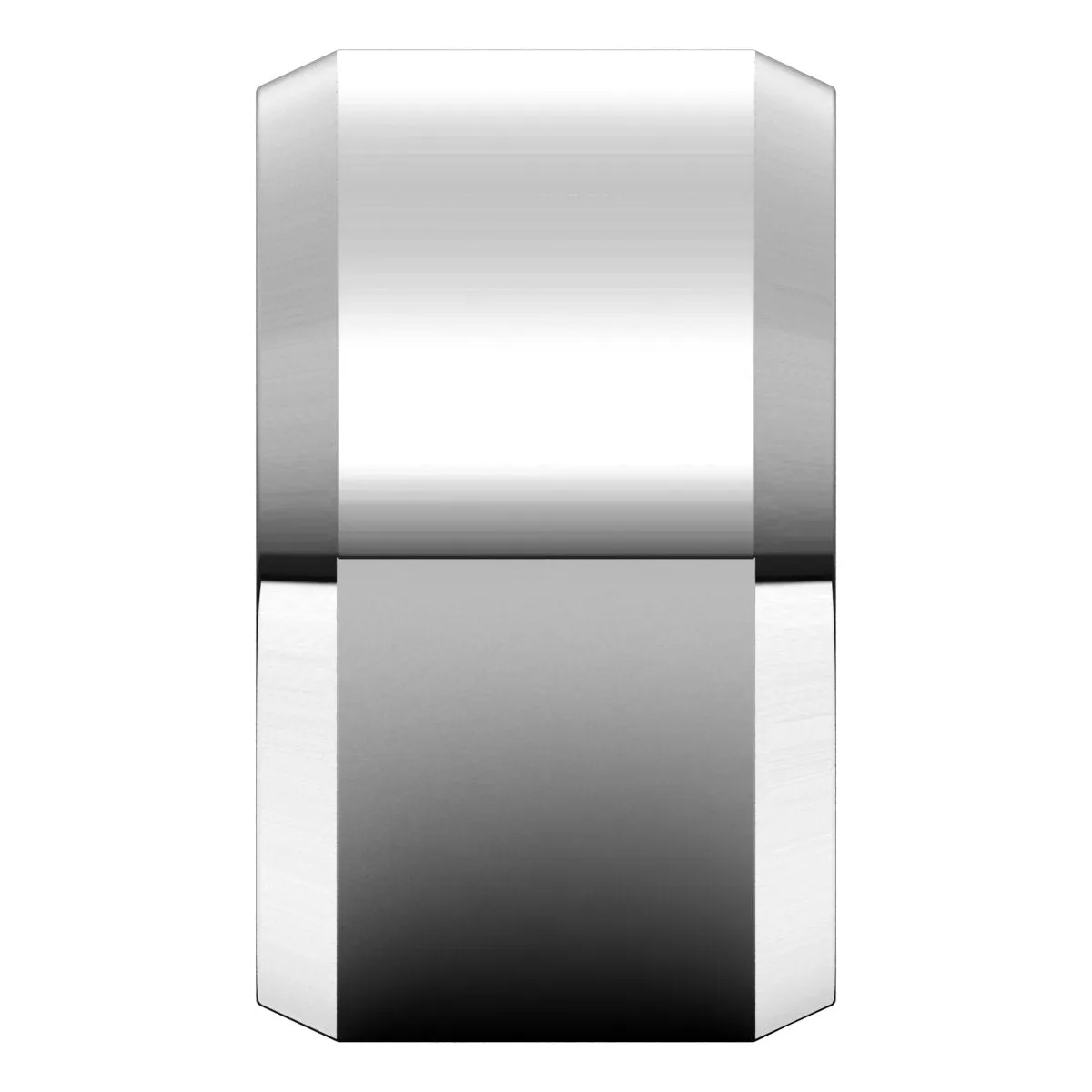 10K White 12 mm Beveled Edge Comfort Fit Light Band