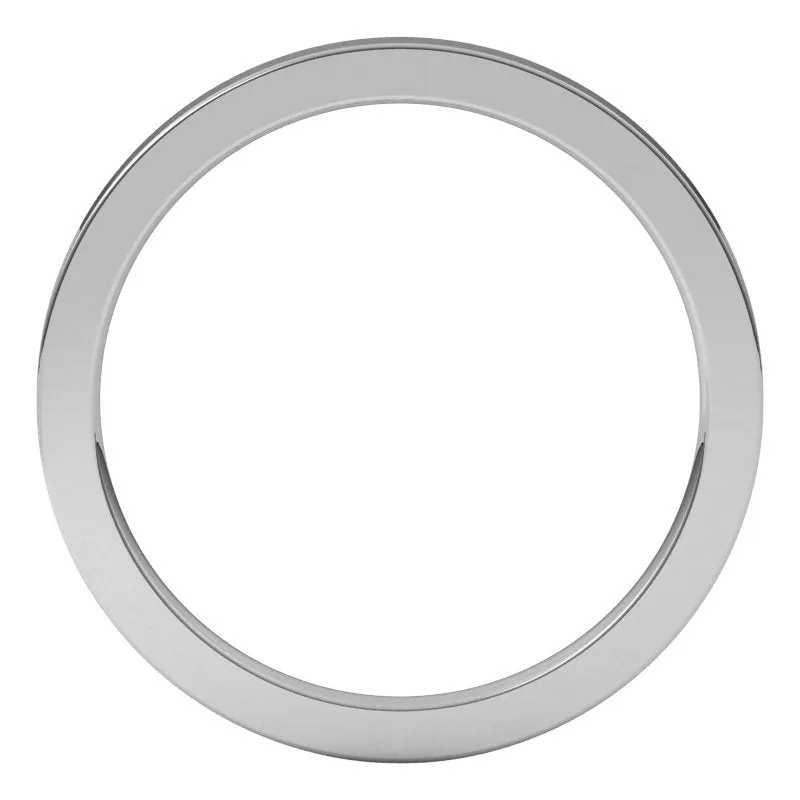 10K White Gold 1.5 mm flat comfort fit Wedding Band