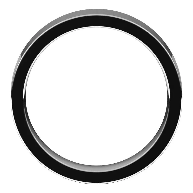 10K White Gold 5 mm flat comfort fit Wedding Band
