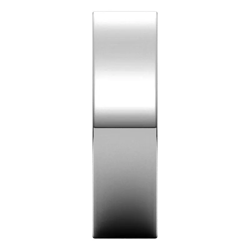 10K White Gold 6 mm flat comfort fit Wedding Band