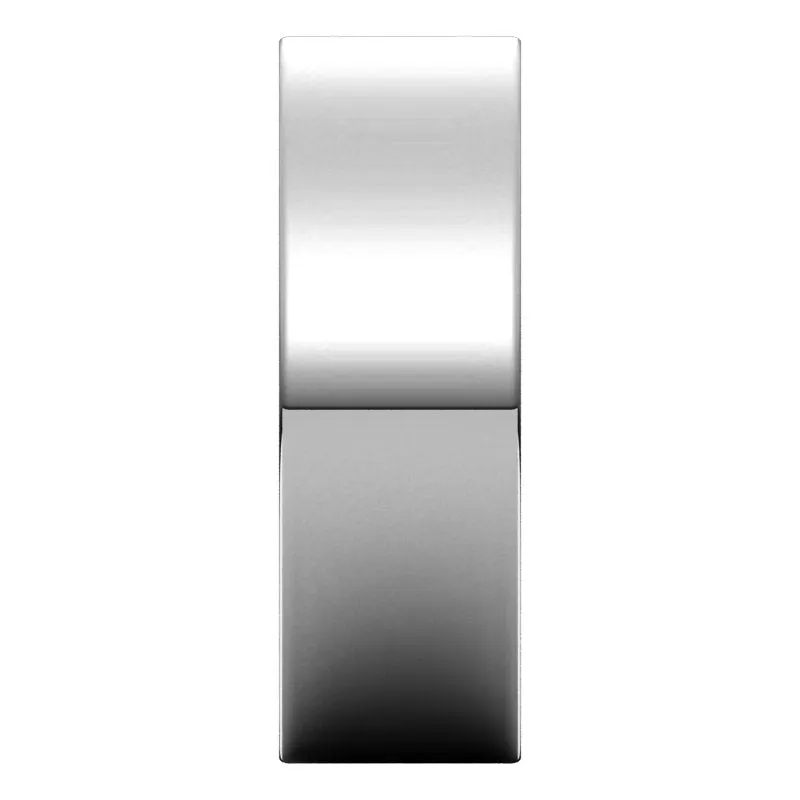 10K White Gold 7 mm flat comfort fit Wedding Band