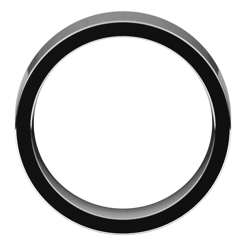 10K White Gold 7 mm flat comfort fit Wedding Band