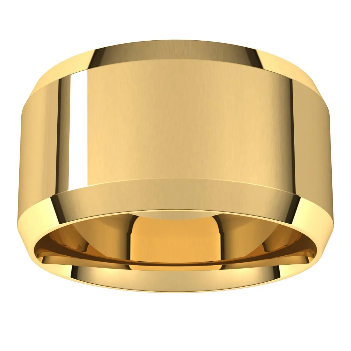 10K Yellow 11 mm Beveled Edge Comfort Fit Light Band