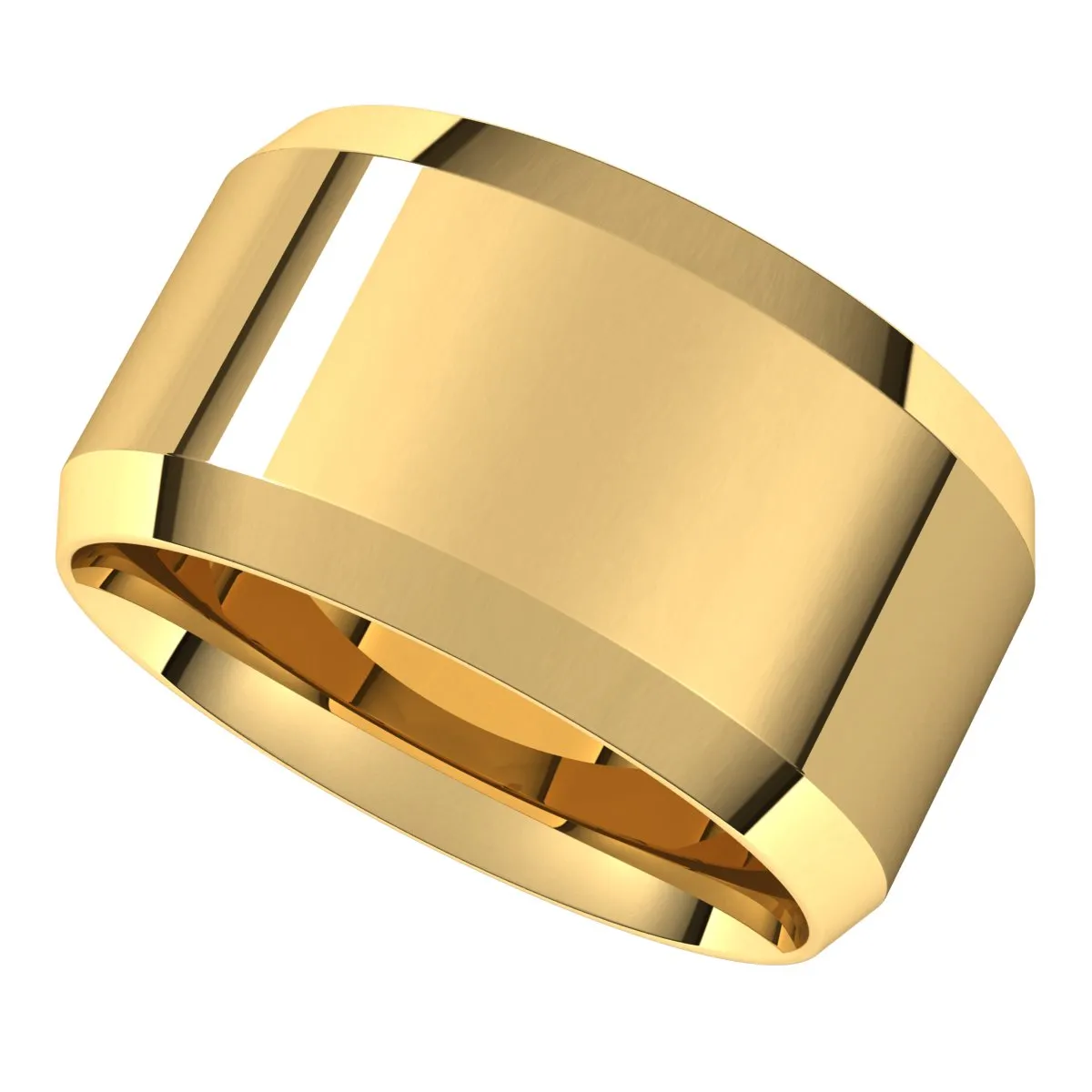 10K Yellow 11 mm Beveled Edge Comfort Fit Light Band