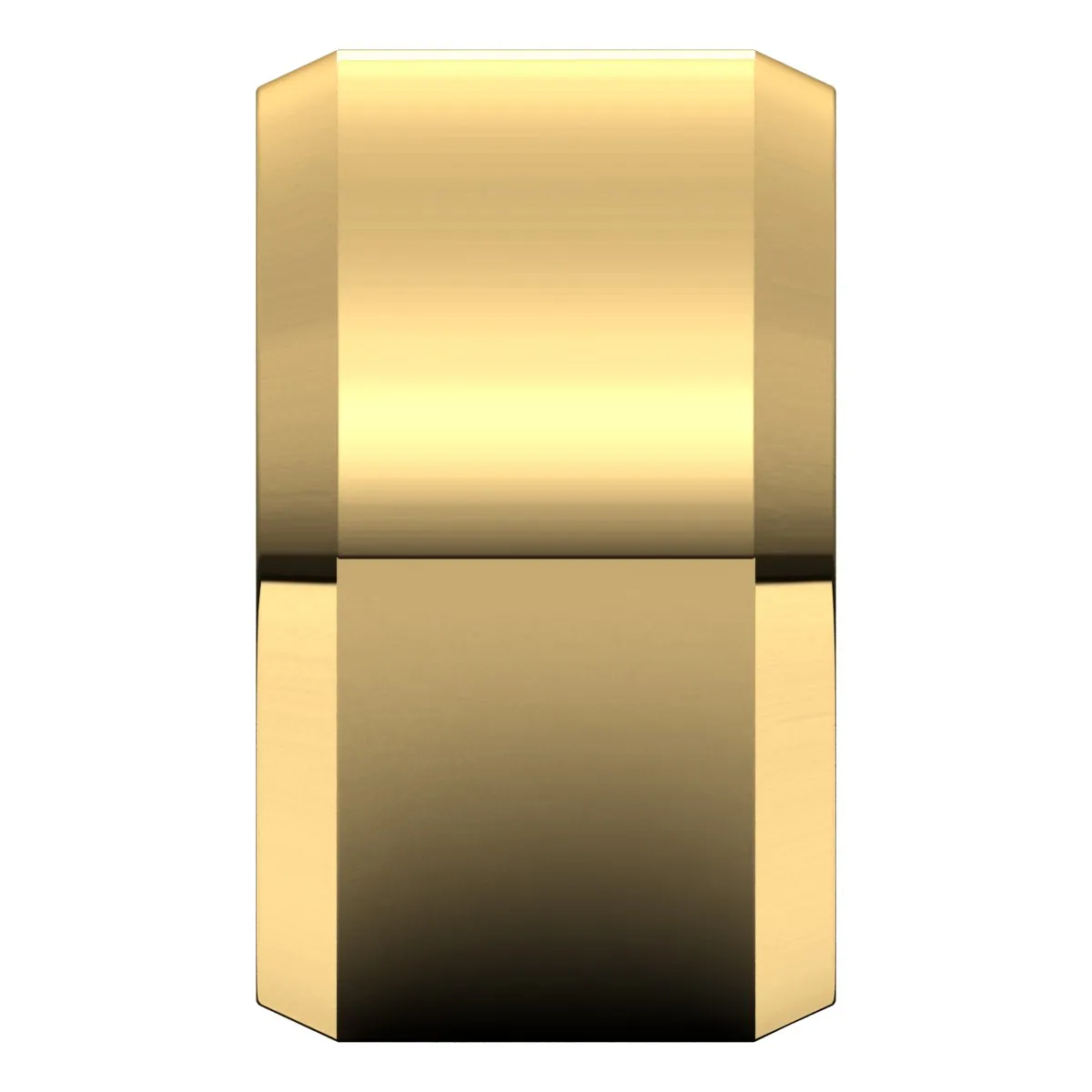 10K Yellow 12 mm Beveled Edge Comfort Fit Light Band