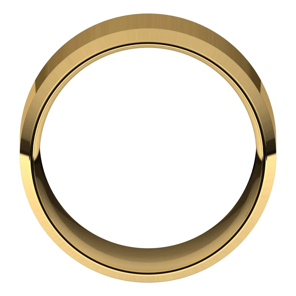 10K Yellow 12 mm Beveled Edge Comfort Fit Light Band