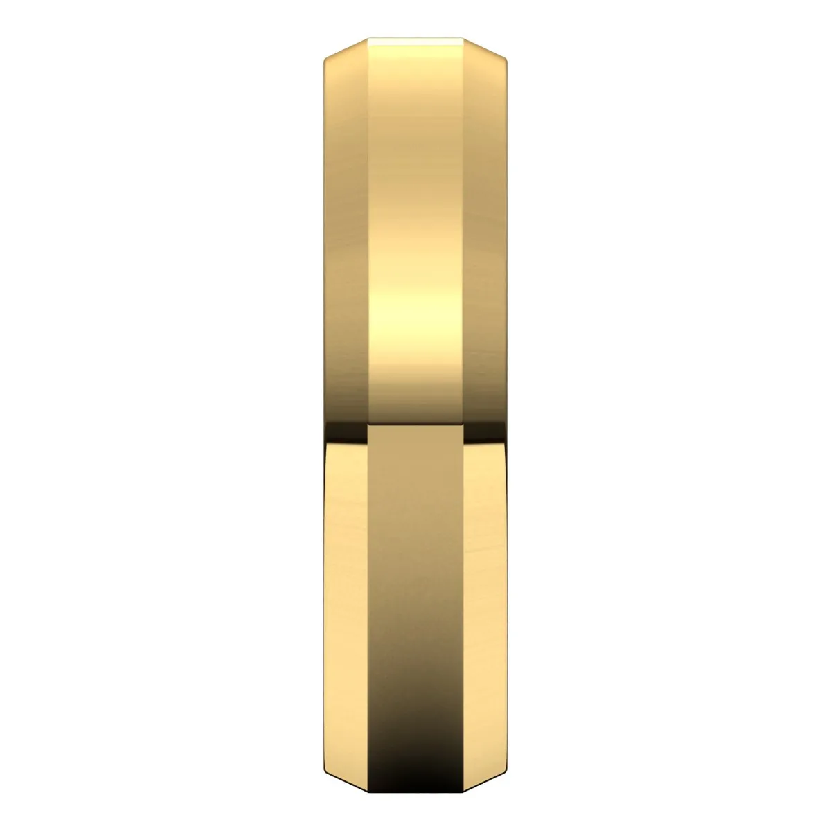 10K Yellow 5 mm Beveled Edge Comfort Fit Light Band