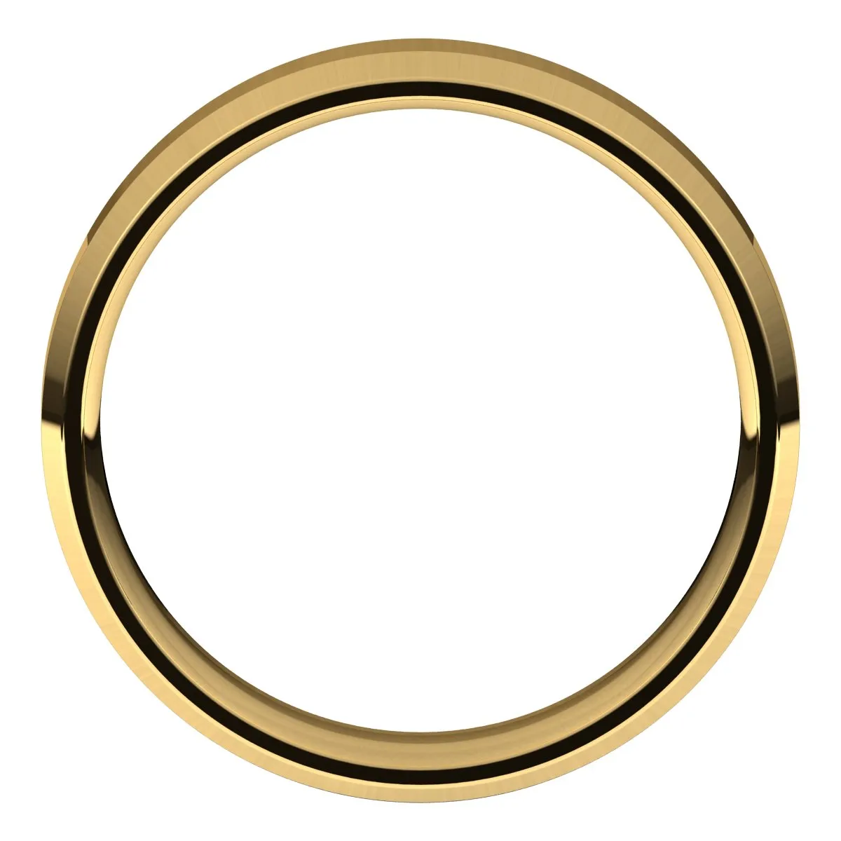 10K Yellow 5 mm Beveled Edge Comfort Fit Light Band