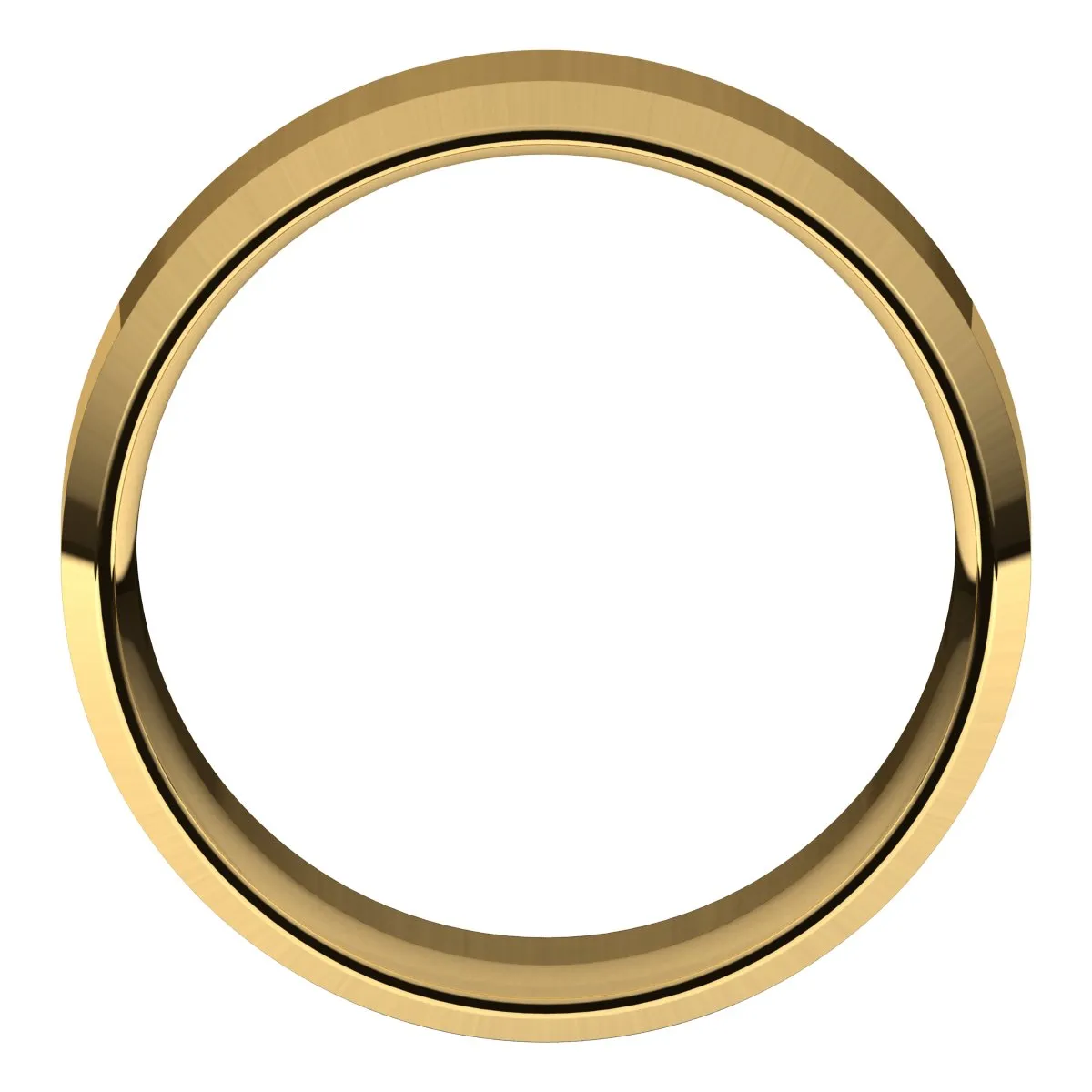 10K Yellow 8 mm Beveled Edge Comfort Fit Light Band
