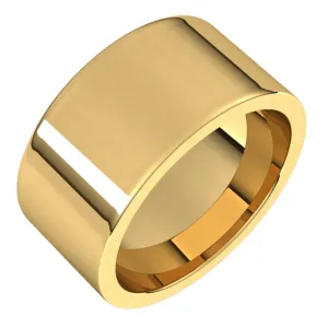 10K Yellow Gold 10 mm flat comfort fit Wedding Band