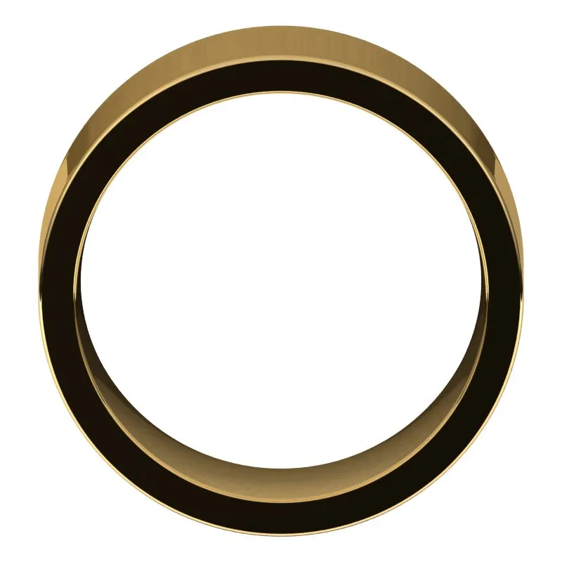 10K Yellow Gold 10 mm flat comfort fit Wedding Band