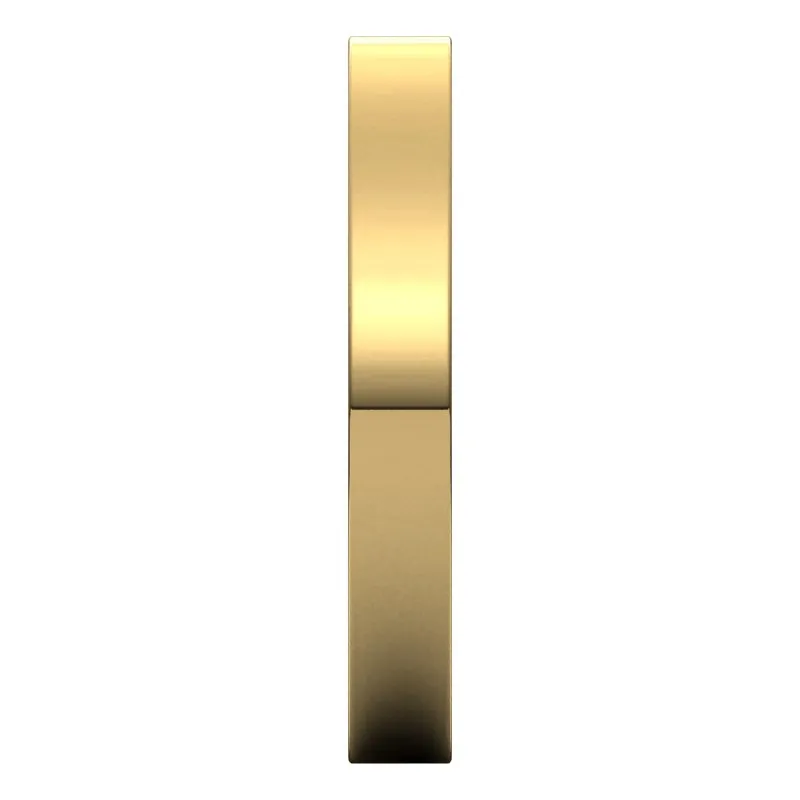 10K Yellow Gold 3 mm flat comfort fit Wedding Band