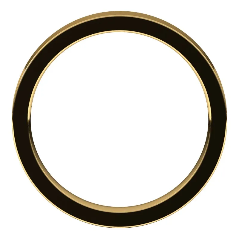 10K Yellow Gold 3 mm flat comfort fit Wedding Band