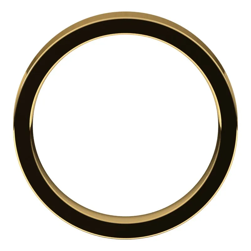 10K Yellow Gold 4 mm flat comfort fit Wedding Band