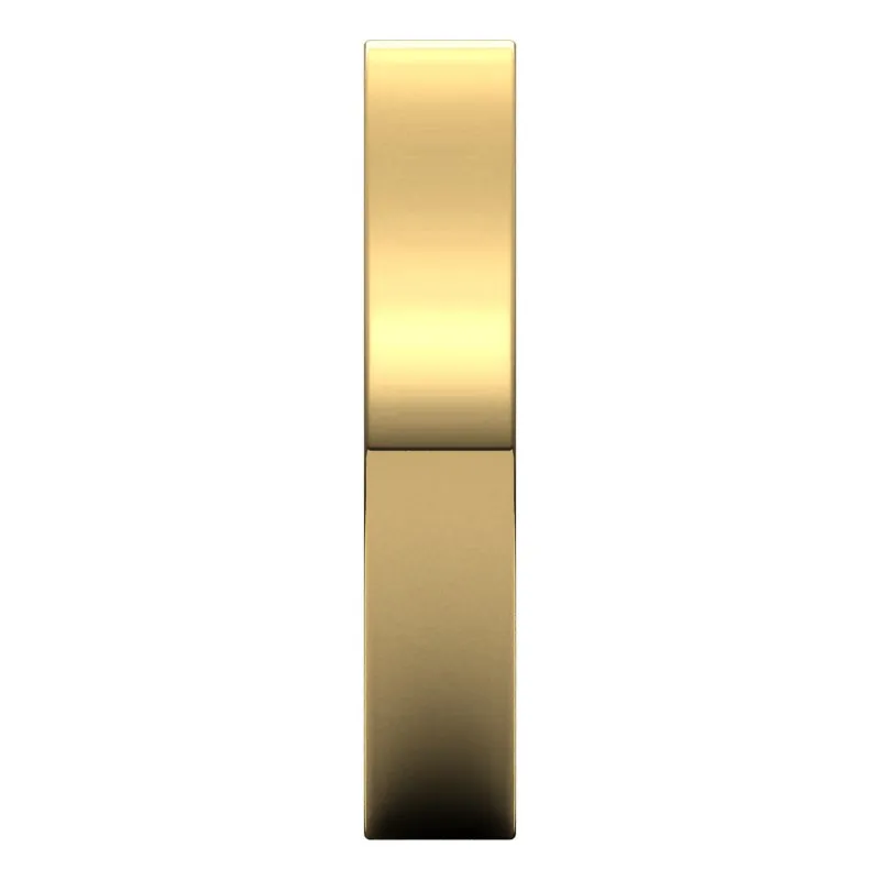 10K Yellow Gold 4 mm flat comfort fit Wedding Band