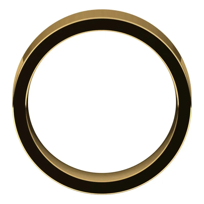 10K Yellow Gold 7 mm flat comfort fit Wedding Band