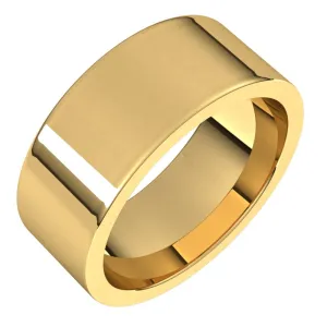 10K Yellow Gold 8 mm flat comfort fit Wedding Band