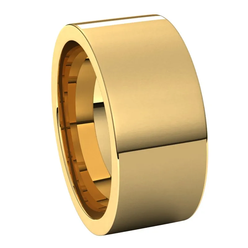 10K Yellow Gold 9 mm flat comfort fit Wedding Band