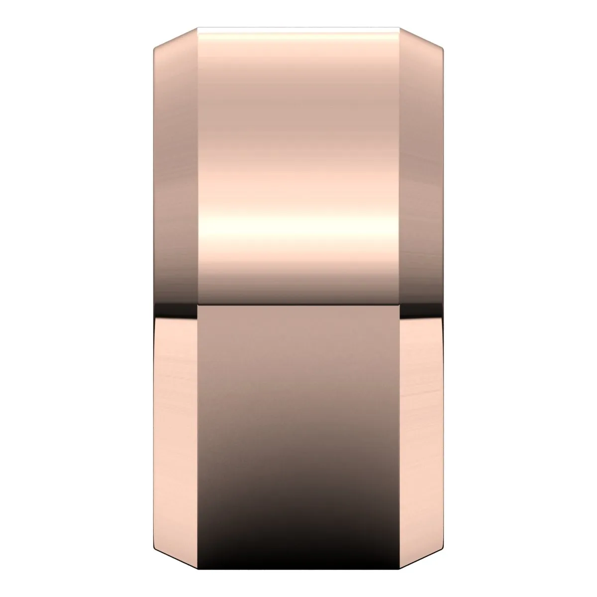14K Rose 11 mm Beveled Edge Comfort Fit Light Band