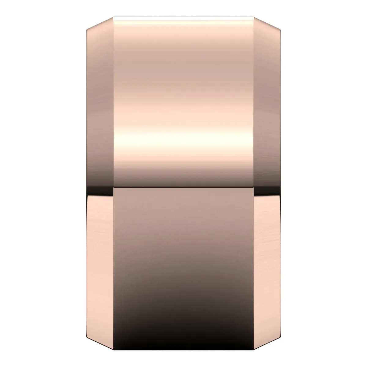 14K Rose 12 mm Beveled Edge Comfort Fit Light Band