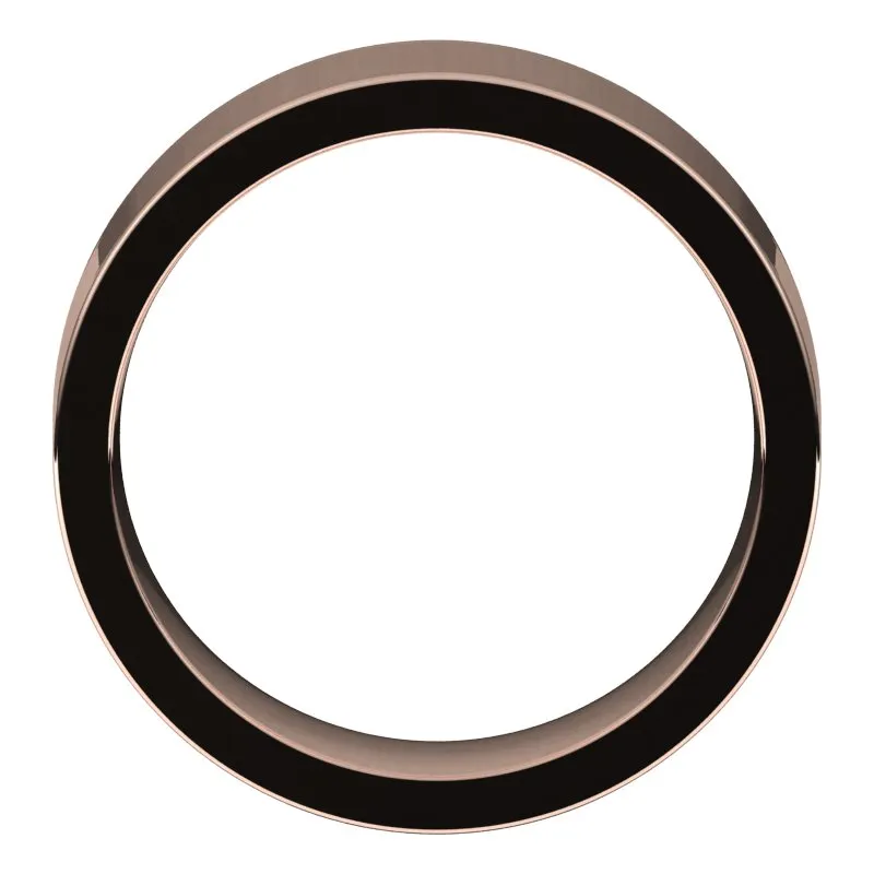 14K Rose Gold 7 mm flat comfort fit Wedding Band