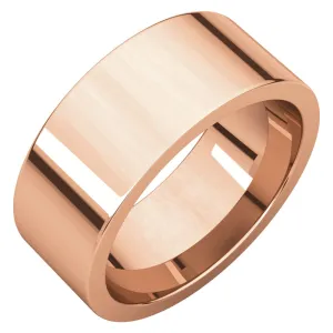 14k Rose Gold 8mm Flat Comfort Fit Band, Size 7.5