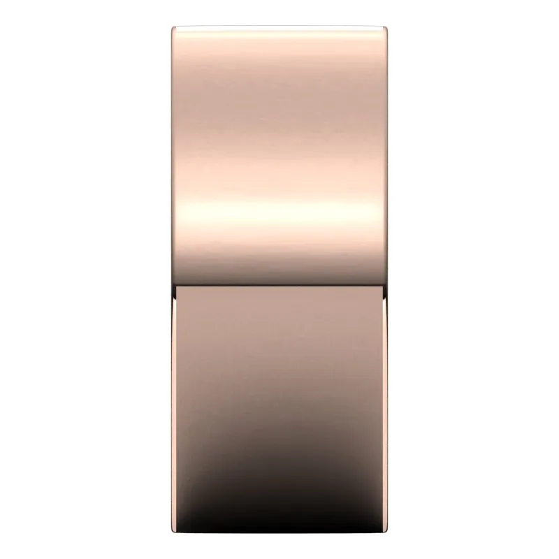 14K Rose Gold 9 mm flat comfort fit Wedding Band