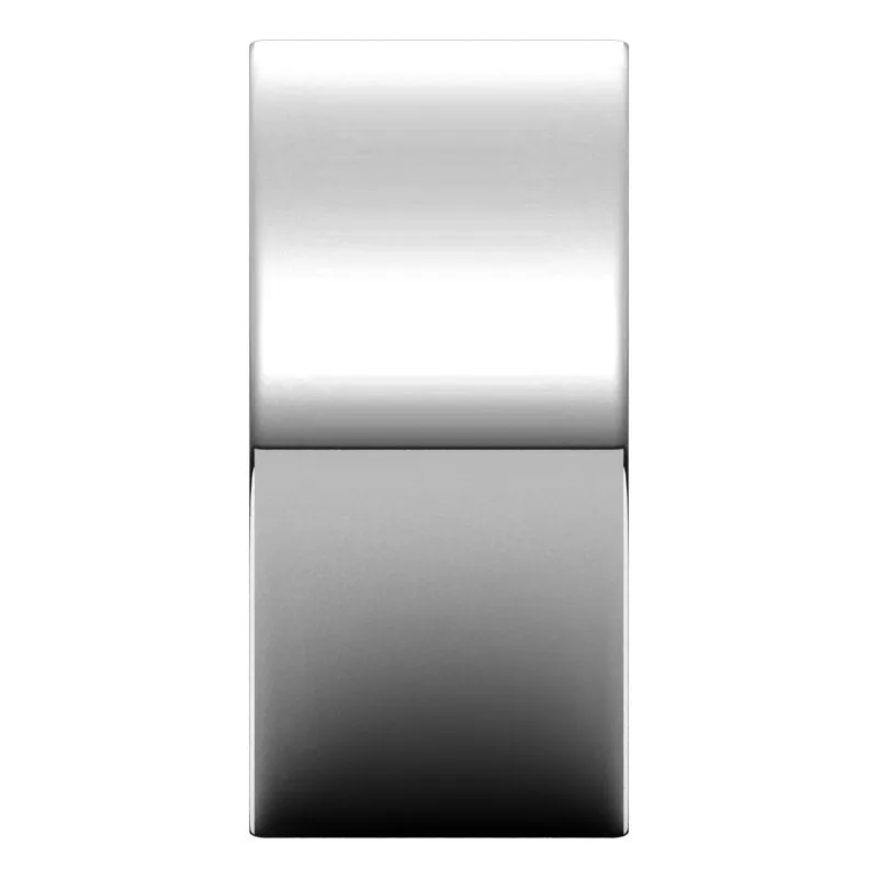 14K White Gold 10 mm flat comfort fit Wedding Band