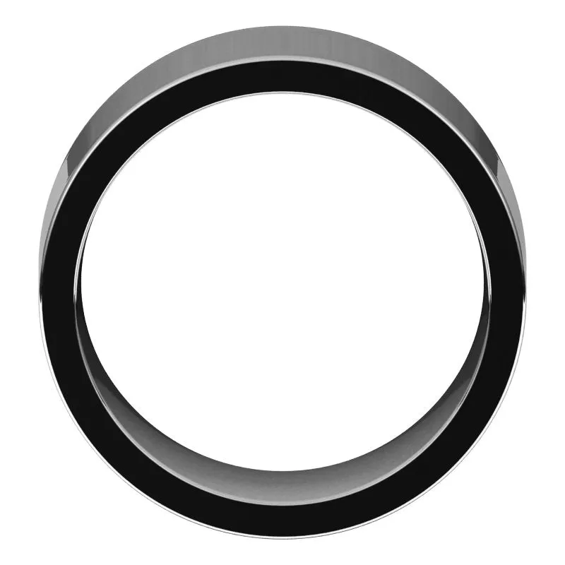 14K White Gold 10 mm flat comfort fit Wedding Band