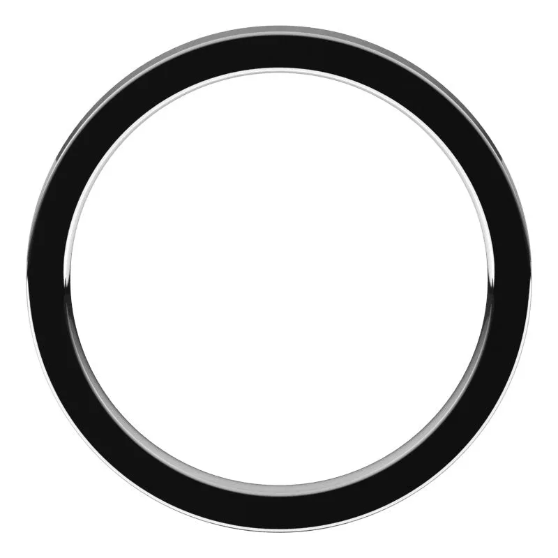 14K White Gold 2 mm flat comfort fit Wedding Band