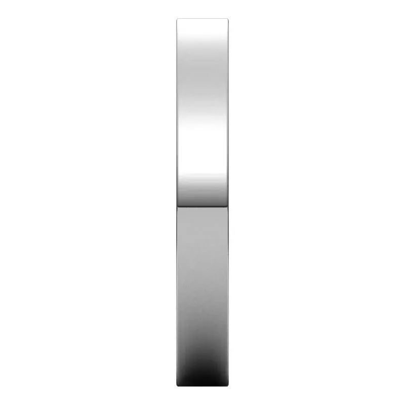 14K White Gold 3 mm flat comfort fit Wedding Band