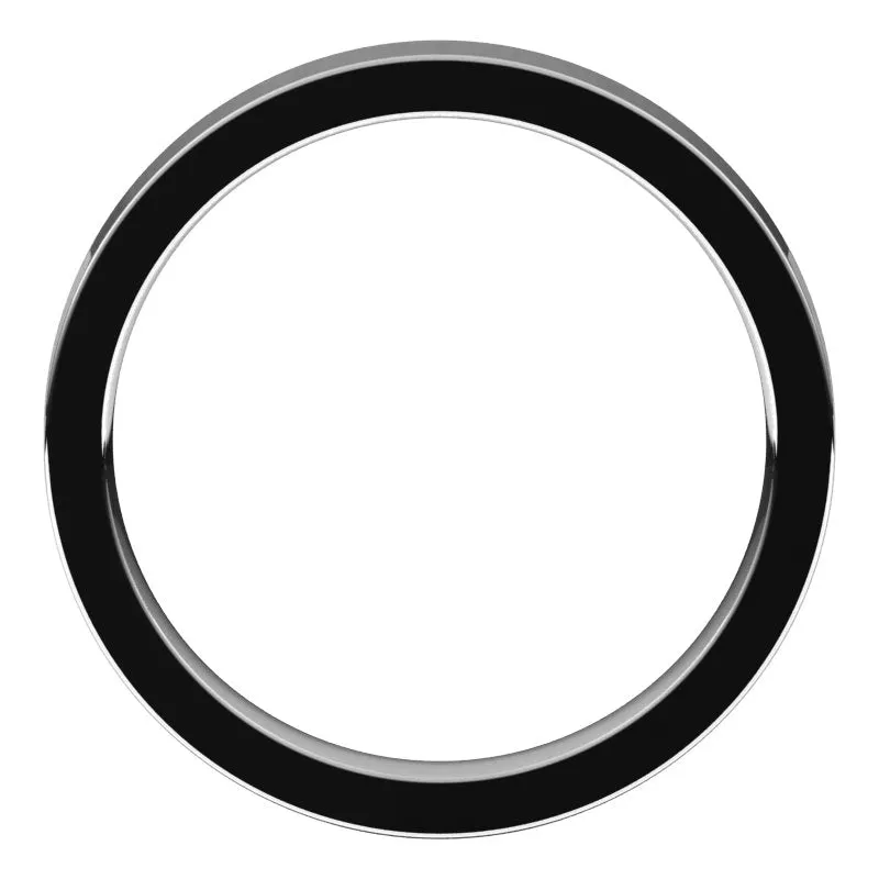 14K White Gold 3 mm flat comfort fit Wedding Band
